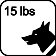 For Dogs as Small as 15 lbs.