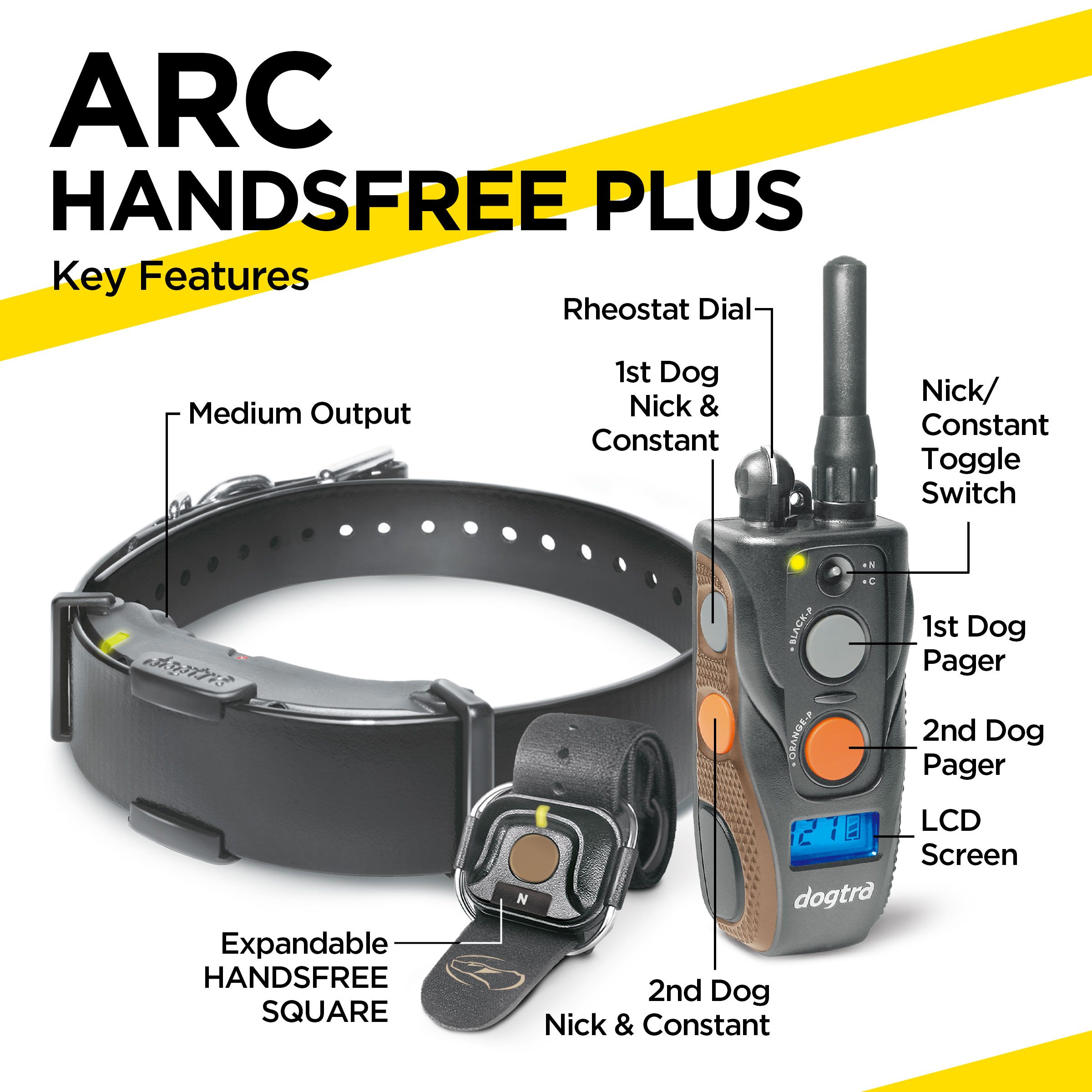 NEW Dogtra ARC HANDSFREE 3/4-Mile Remote Dog Training Controller Waterproof 